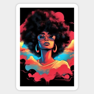 Black woman 02 Sticker